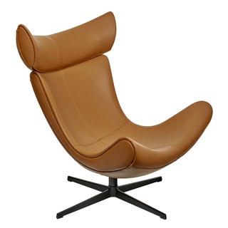 Кресло TORO, натуральная кожа оранжевого цвета
