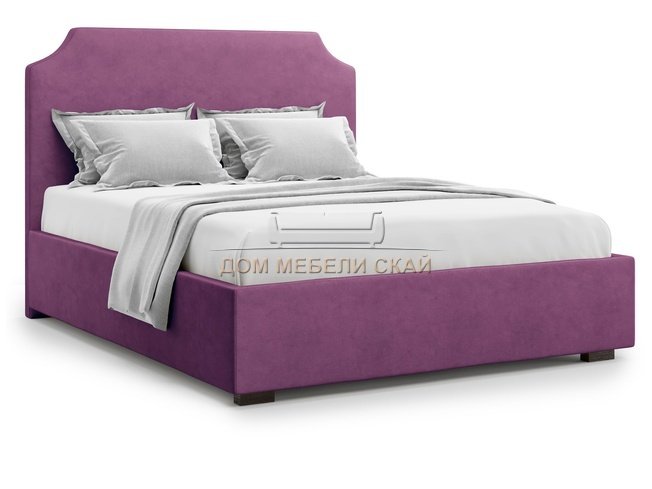 Кровать двуспальная 180x200 Izeo с подъемным механизмом, фиолетовый велюр velutto 15