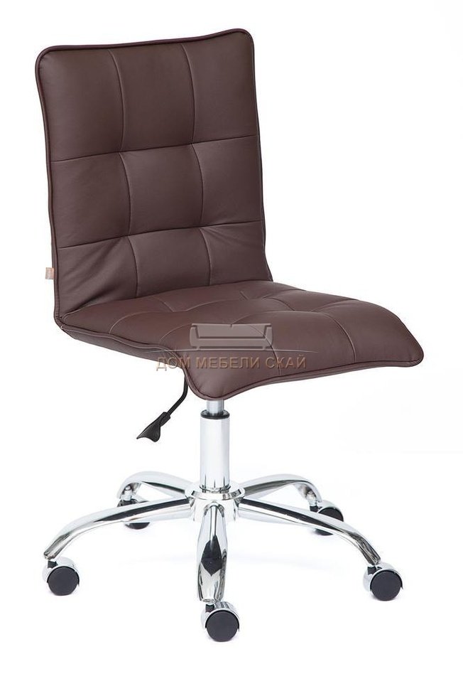 Кресло офисное Зеро Zero, коричневая экокожа