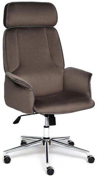 Кресло офисное Чарм Charm, коричневый/серый велюр