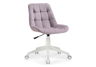 Компьютерное кресло Келми 1, велюр светло-лиловый/пластик белый