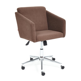 Офисное кресло Milan, флок коричневого цвета 6/хром