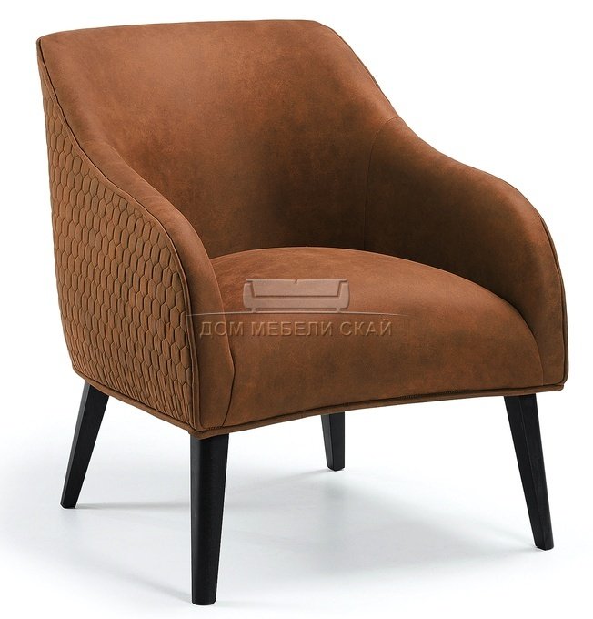 Кресло Lobby, коричневое/черные ножки