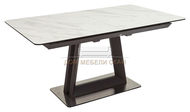 Стол обеденный раздвижной OSVALD 160, MARBLES KL-99/белый мрамор/итальянская керамика