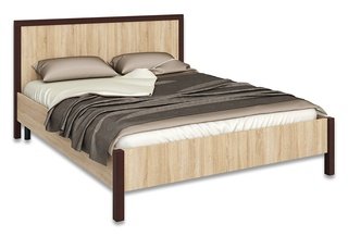 Кровать двуспальная Bauhaus 1600, дуб сонома