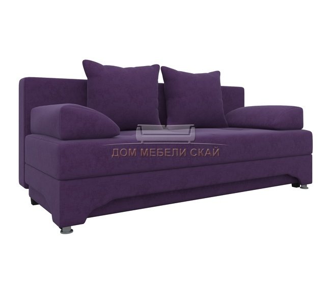 Диван-кровать Ник-2, фиолетовый/микровельвет