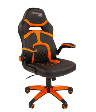 Офисное кресло Chairman game 18 экопремиум, черно-оранжевый
