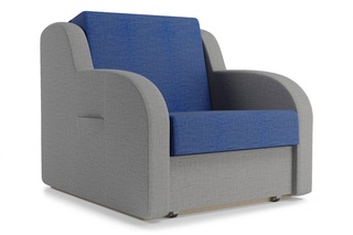 Кресло-кровать Ремикс 1, серо-синяя рогожка