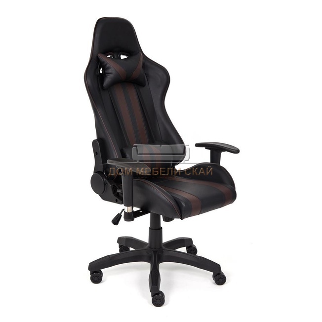 Кресло офисное Айкар iCar, черно-коричневая экокожа