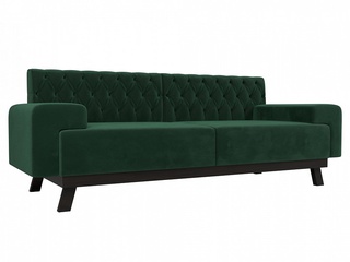 Прямой диван Мюнхен Люкс, зеленый велюр