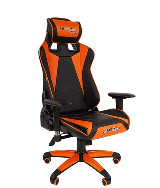 Кресло Chairman game 44, черно-оранжевый