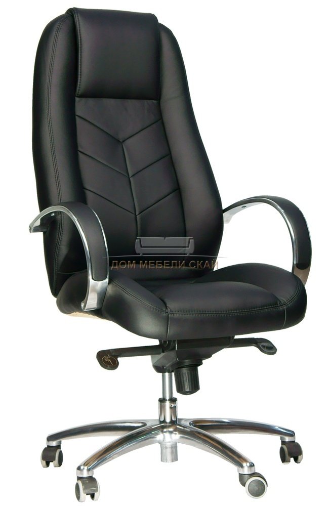 Кресло офисное Drift Full AL M, кожа черная