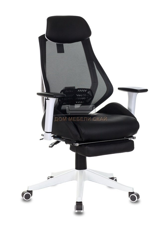 Кресло игровое CH-W770, черная экокожа/сетка