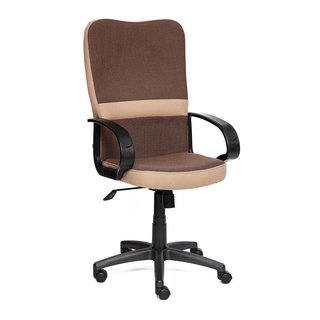 Кресло офисное CH757, коричневая/бежевая рогожка
