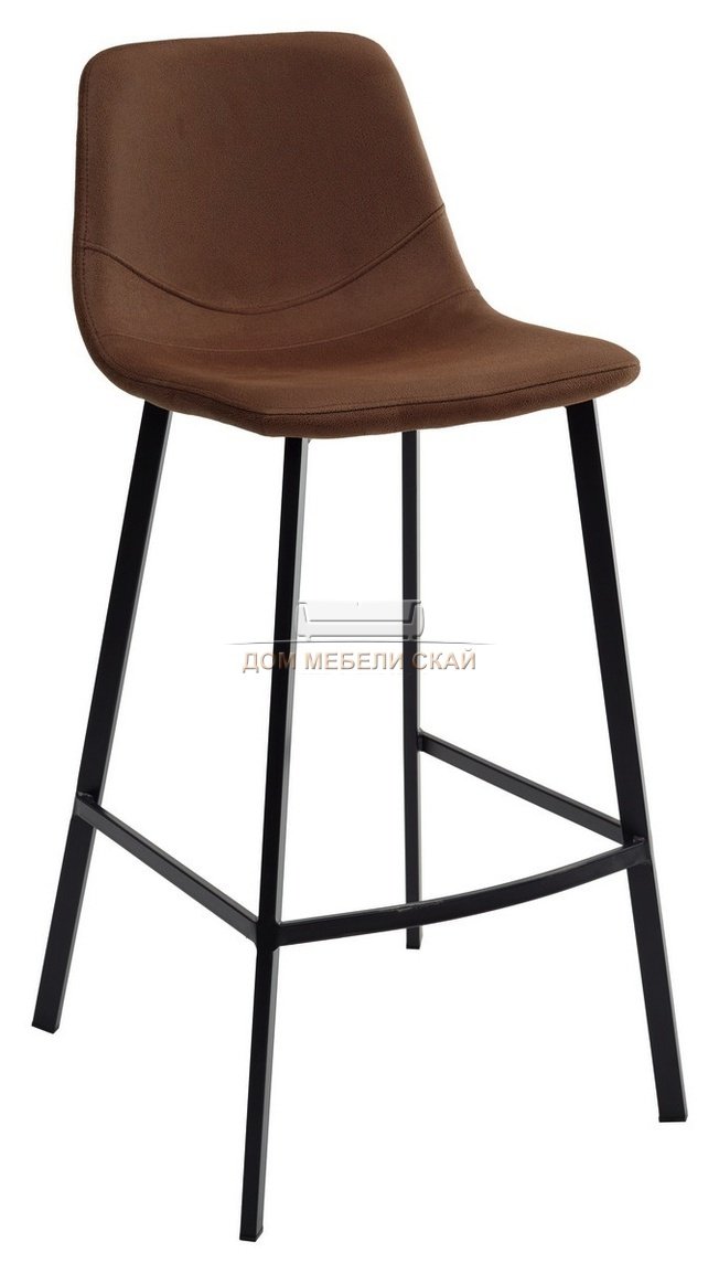 Барный стул HAMILTON, велюровый коричневого цвета