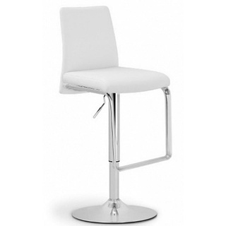 Барный стул NINA/SG, экокожа белого цвета