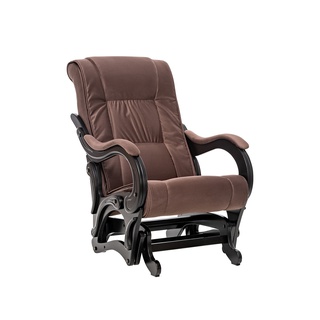 Кресло-глайдер Модель 78, велюр коричневый Maxx 235/венге