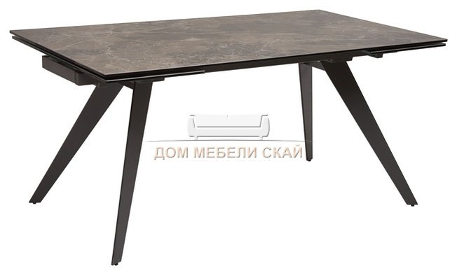 Стол обеденный раздвижной ACERRA 160 MOCHA PERLA KL-19, итальянская керамика/grey