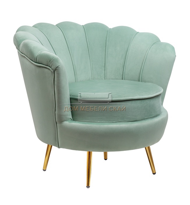 Кресло Pearl, велюр зеленый green