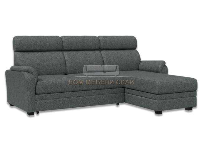 Угловой диван-кровать Омега 2-1, серая рогожка