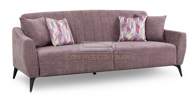 Диван-кровать Наоми, шенилл приглушенный пурпурный ТД 481
