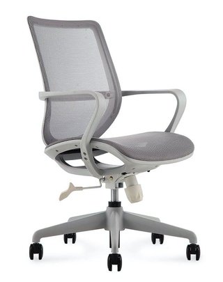 Кресло офисное Гэлакси, gray LB серый пластик/серая сетка/серая ткань