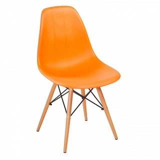 Стул Eames, пластиковый оранжевого цвета