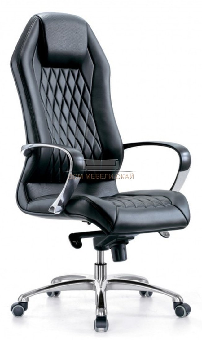 Кресло руководителя AURA, черная натуральная кожа