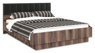 Кровать двуспальная 160x200 Джаггер с мягкой спинкой и подъемным механизмом