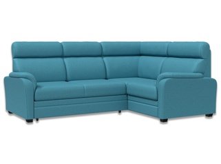 Угловой диван-кровать Омега 3-1, голубая рогожка