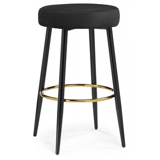 Барный стул Plato 1, велюровый черного цвета black