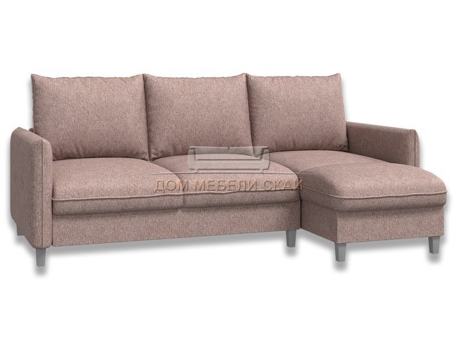 Угловой диван-кровать Лофт компакт, карамельный/рогожка