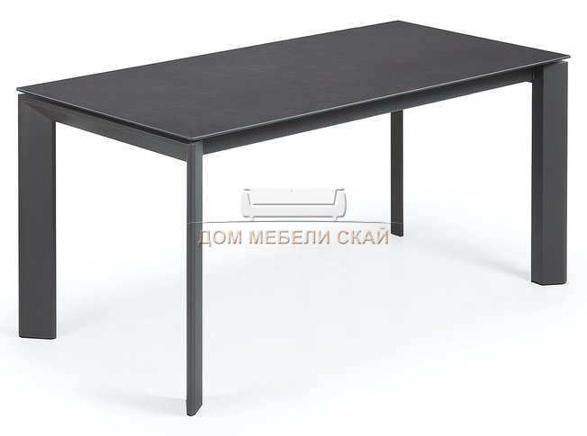 Стол обеденный раздвижной Atta 160(220)x90 графит, porcela vulcano r CC0186VR