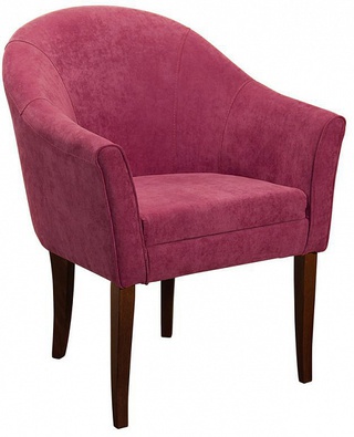 Стул-кресло Тоскана, велюровый красного цвета рэд