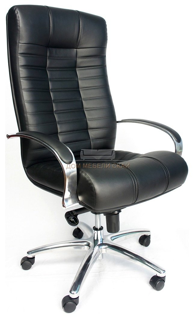 Кресло офисное Atlant AL M, кожа черная