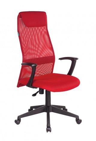 Кресло руководителя KB-8N, красная сетка