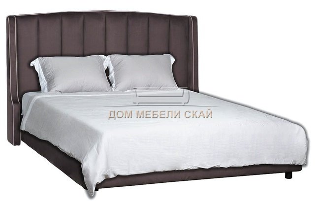 Кровать Odry с подъемным механизмом и ящиком лилово-серая ODRY1К-160M-Vel19+Vel09