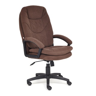 Кресло офисное Комфорт Comfort LT, флок коричневого цвета 6