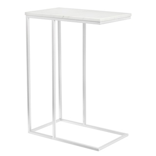 Придиванный столик Loft 50, белый мрамор/белый