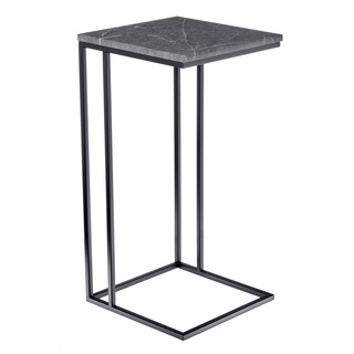Придиванный столик Loft 35, серый мрамор/чёрный