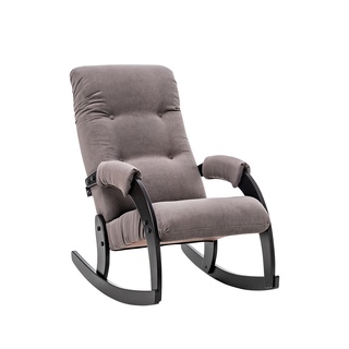 Кресло-качалка Модель 67, велюр серый Verona Antrazite Grey/венге