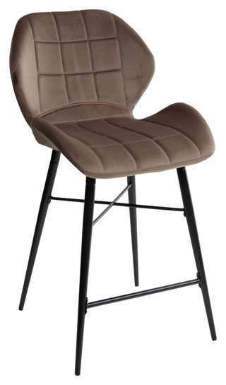 Полубарный стул MARCEL, велюровый бежевого цвета