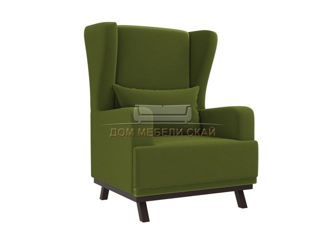 Кресло Джон, зеленое/микровельвет