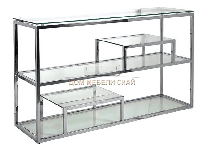 Консоль прозрачное стекло/хром GY-CST8005