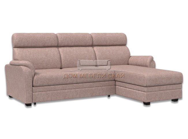 Угловой диван-кровать Омега 2-1, карамельный/рогожка