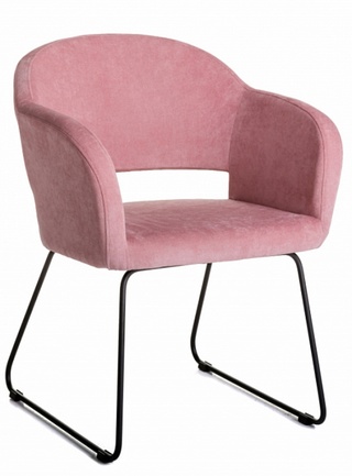 Стул-кресло Oscar, микровельвет розового цвета/линк