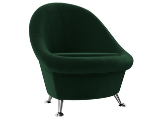 Кресло-банкетка, зеленый велюр