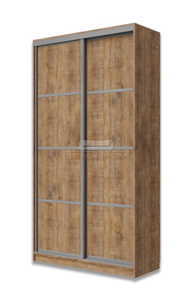Шкаф-купе Юпитер 2-дверный без зеркала 1100 (глубина 450, высота 2200), дуб самбал