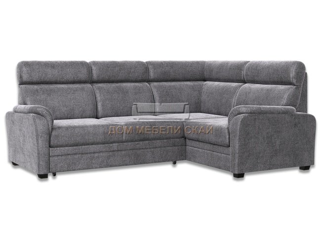 Угловой диван-кровать Омега 3-1, серый велюр/columbia