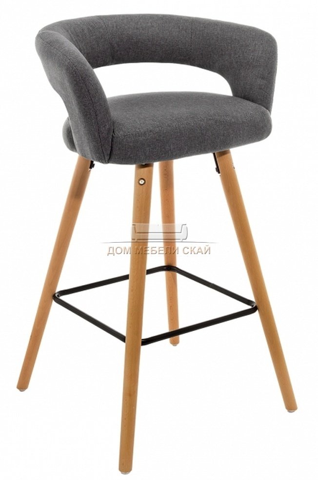 Барный стул Mars, рогожка серого цвета